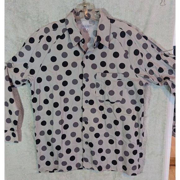 United Arrows Blue Label dots Shirt Men M hippie boho too dang cool! - Picture 6 of 11